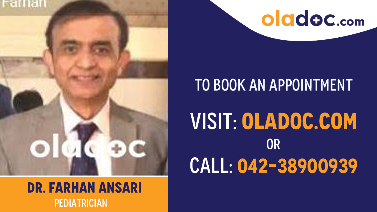 Book appointment with  Dr. Farhan Ansari -best Pediatrician Islamabad